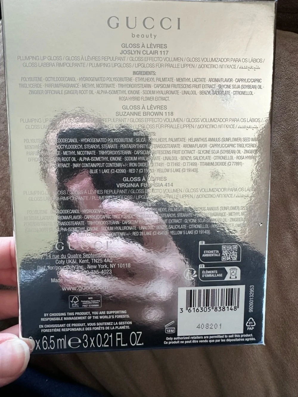 Gucci Beauty Triple Plumping Lip Gloss Set — Clear, Brown, Red - Picture 2 of 3